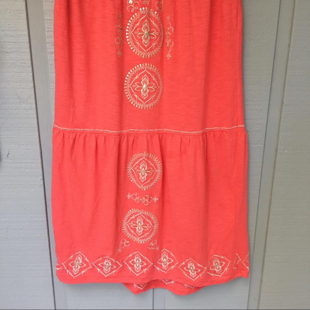 ❌SOLD❌ • J Jill Coral Bohemian Maxi Dress N0 - Picture 5 of 8